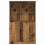 Aparador LED Marrón 60 x 37 x 100 cm Madera de ingeniería