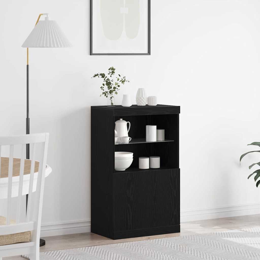 LED Sideboard Brown 60 x 37 x 100 cm Engineered Wood