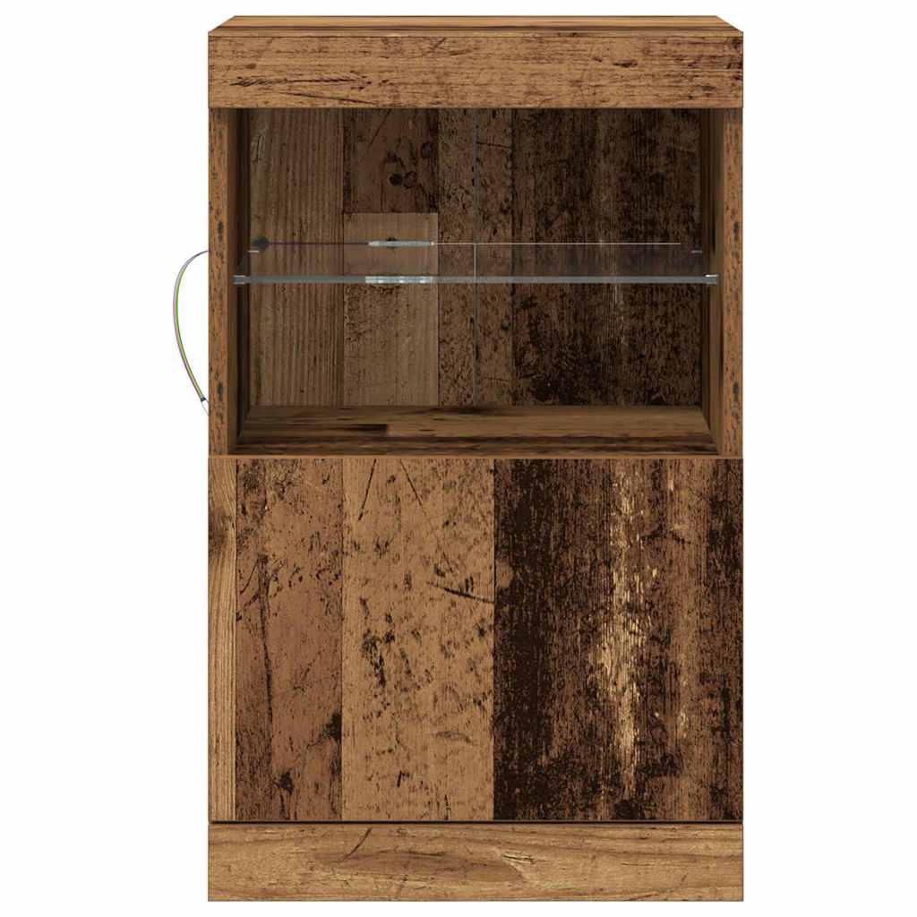 Aparador LED Madera vieja 41 x 37 x 67 cm Madera de ingeniería