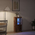 Aparador LED Madera vieja 41 x 37 x 100 cm Madera de ingeniería