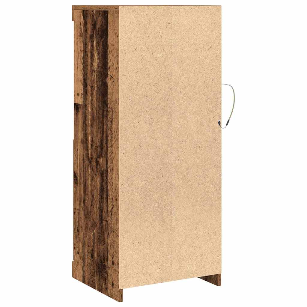 Aparador LED Madera vieja 41 x 37 x 100 cm Madera de ingeniería