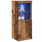Aparador LED Madera vieja 41 x 37 x 100 cm Madera de ingeniería