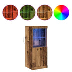Aparador LED Madera vieja 41 x 37 x 100 cm Madera de ingeniería