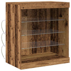 Aparador LED con tiras LED Madera vieja 60,5 x 37 x 67 cm