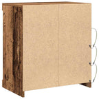 Aparador LED con tiras LED Madera vieja 60,5 x 37 x 67 cm