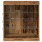 Aparador LED con tiras LED Madera vieja 60,5 x 37 x 67 cm