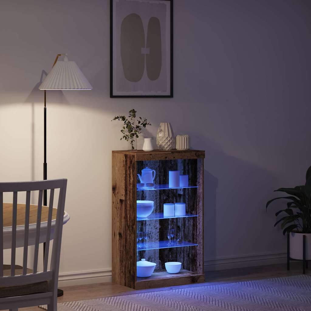 Aparador LED Madera vieja 60,5 x 37 x 100 cm