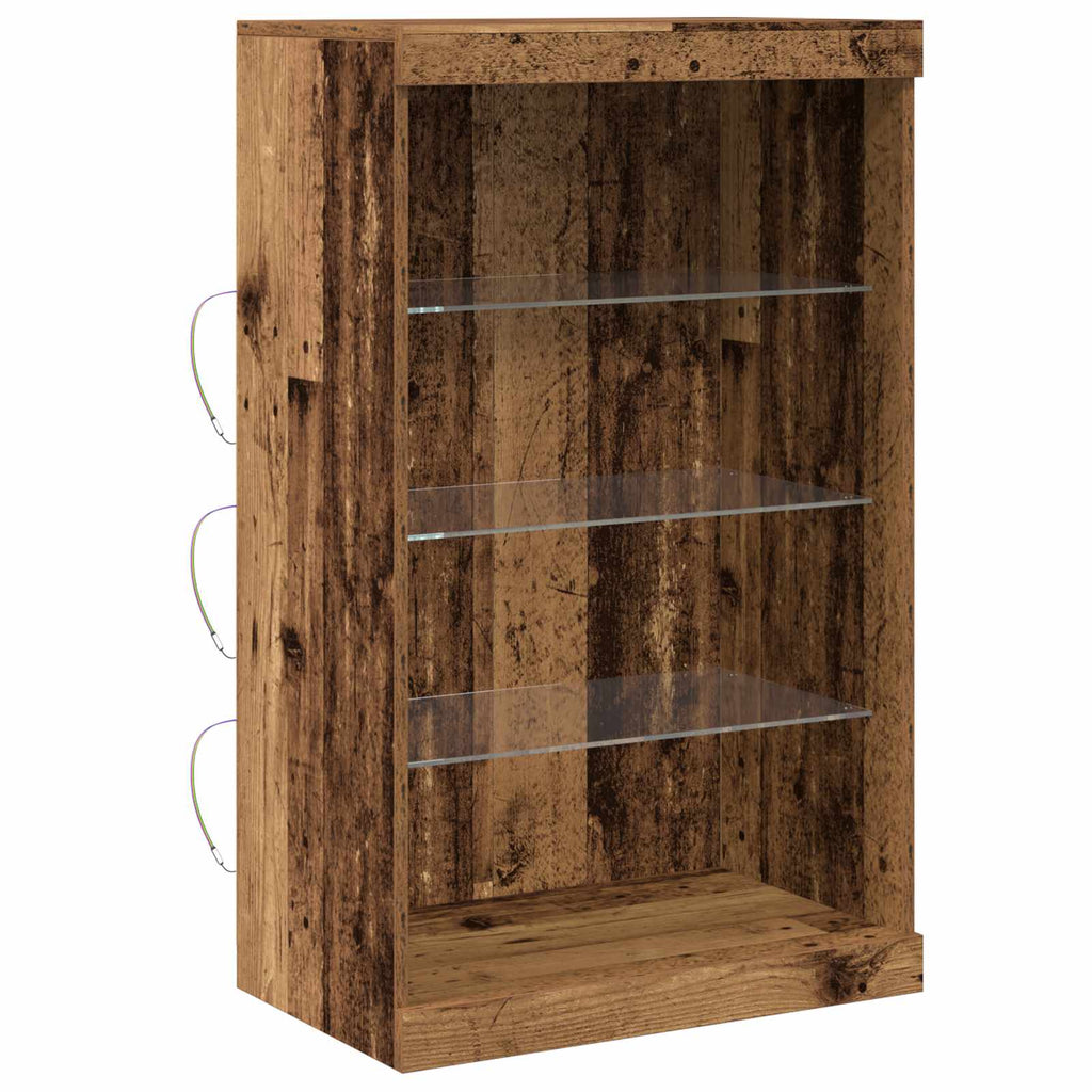 Aparador LED Madera vieja 60,5 x 37 x 100 cm