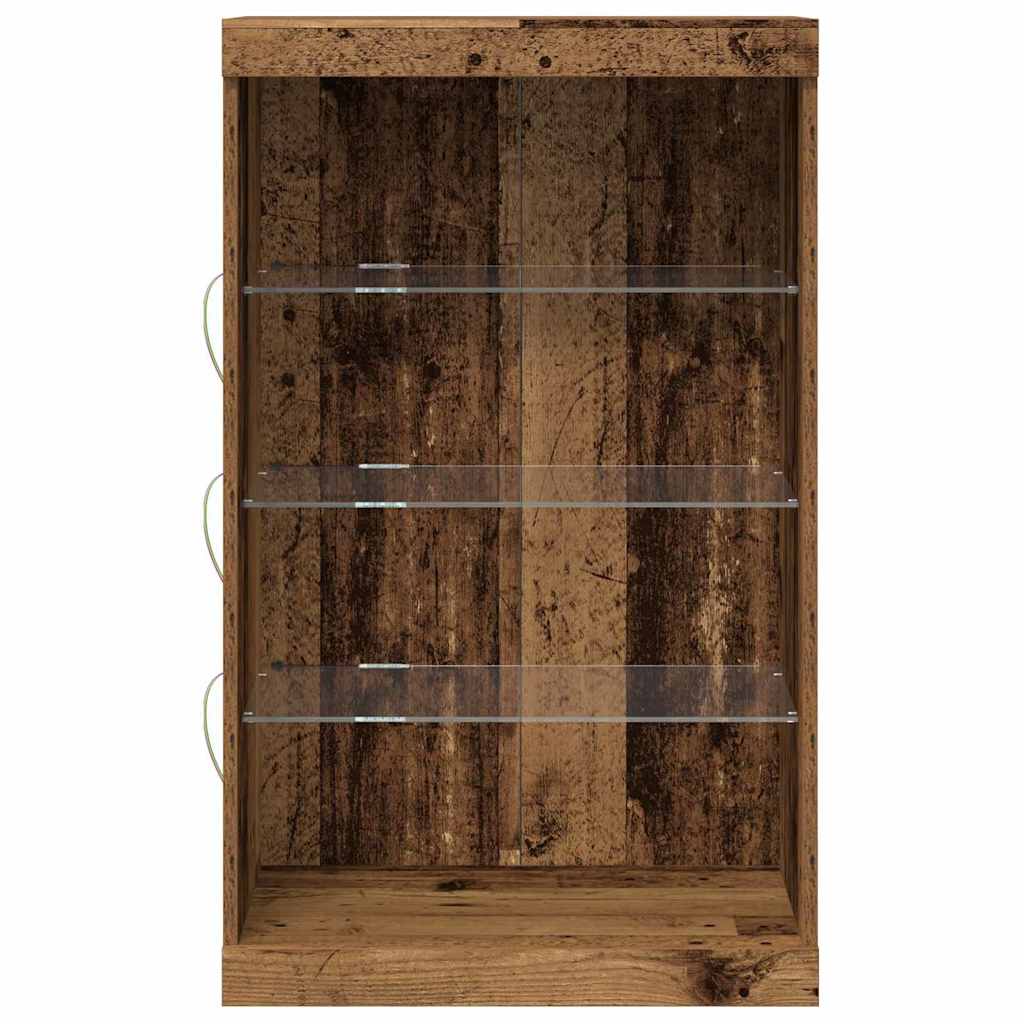Aparador LED Madera vieja 60,5 x 37 x 100 cm