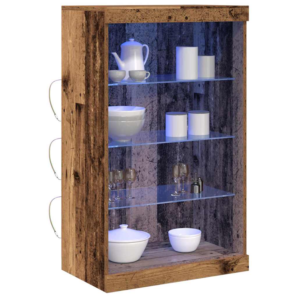 Aparador LED Madera vieja 60,5 x 37 x 100 cm