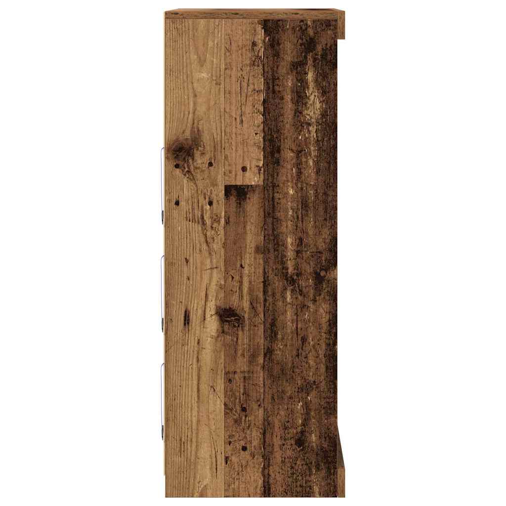 Aparador LED Madera vieja 60,5 x 37 x 100 cm