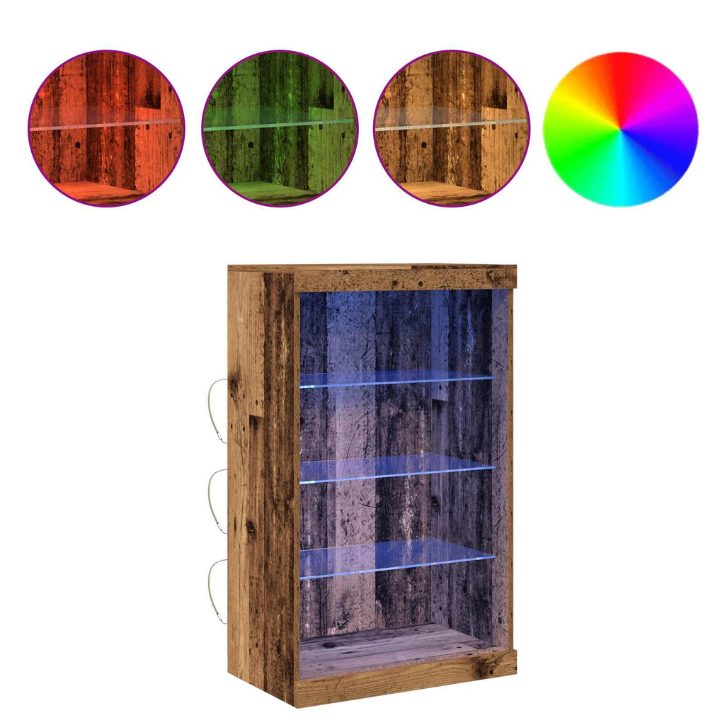 Aparador LED Madera vieja 60,5 x 37 x 100 cm