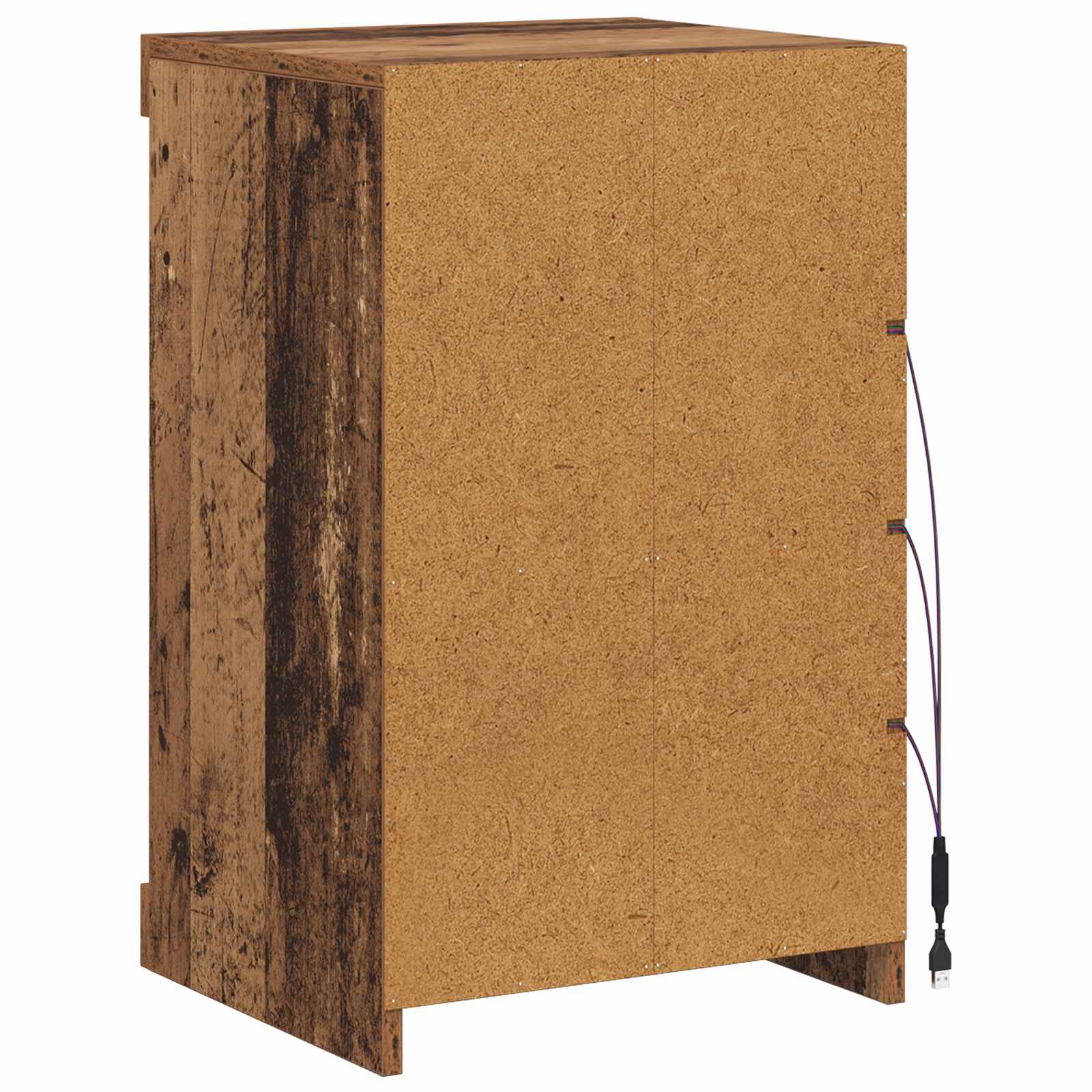 Aparador LED Madera vieja 41 x 37 x 67 cm Madera de ingeniería