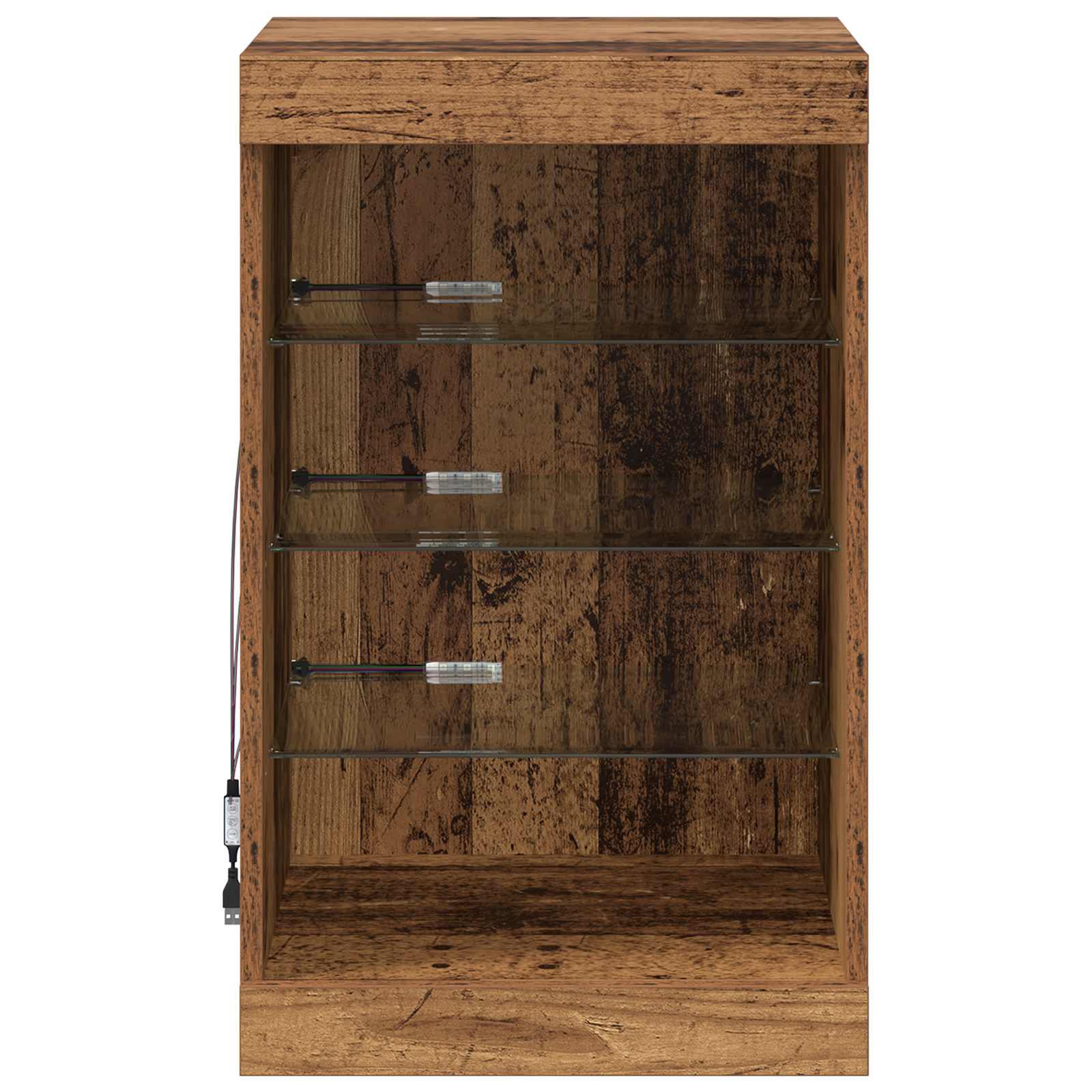 Aparador LED Madera vieja 41 x 37 x 67 cm Madera de ingeniería