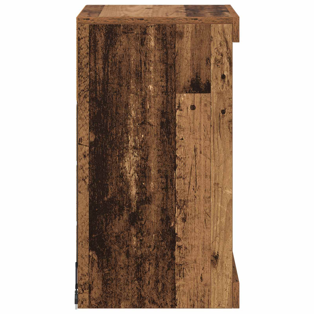 Aparador LED Madera vieja 41 x 37 x 67 cm Madera de ingeniería