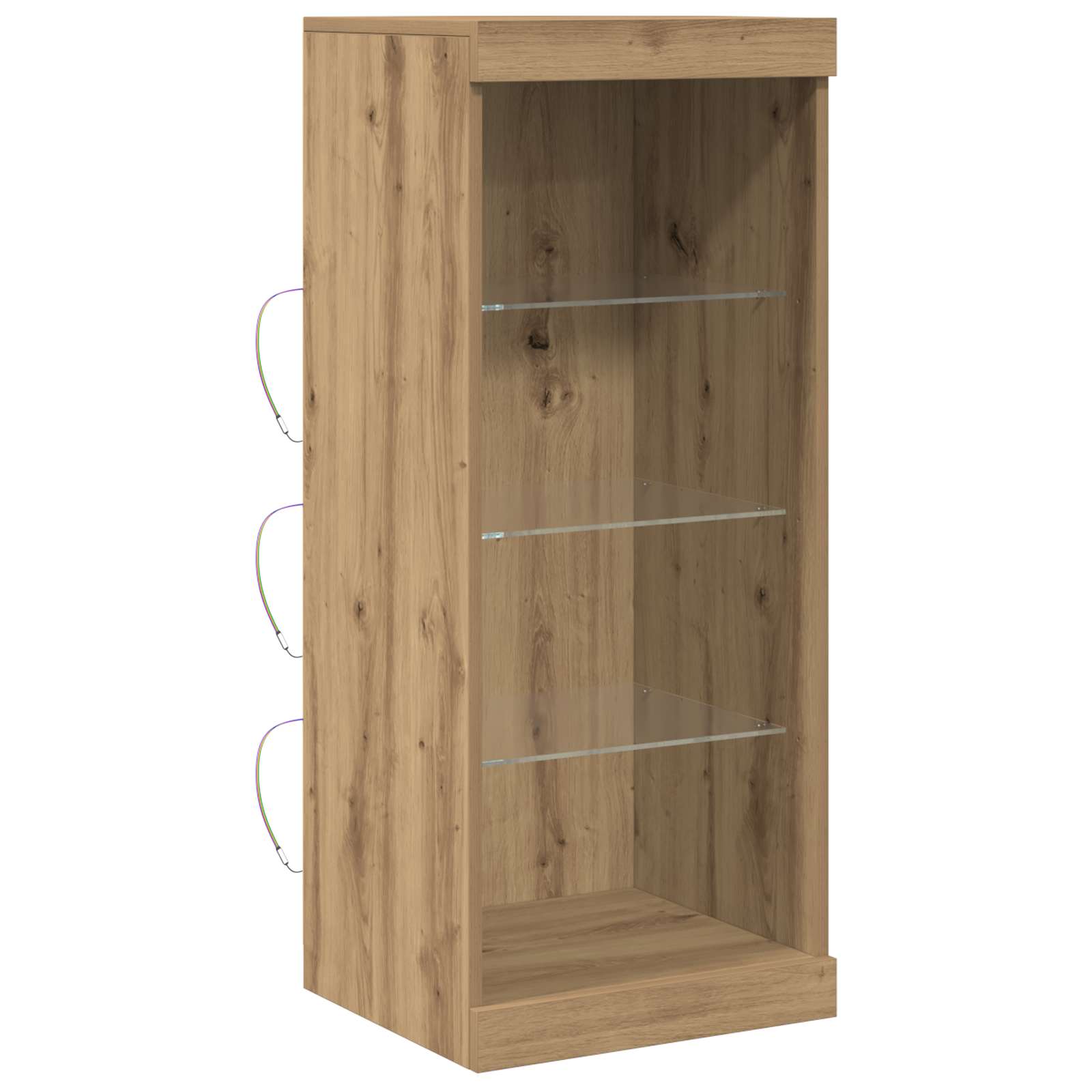Aparador LED con tiras LED Roble artesanal 41 x 37 x 100 cm