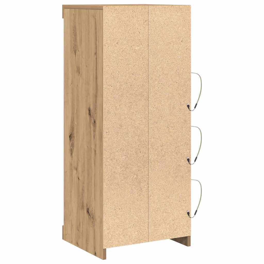 Aparador LED con tiras LED Roble artesanal 41 x 37 x 100 cm