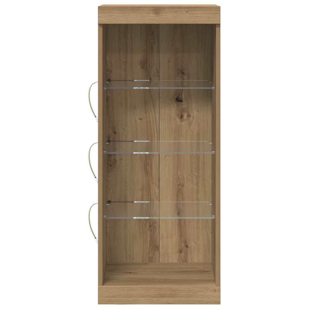 Aparador LED con tiras LED Roble artesanal 41 x 37 x 100 cm