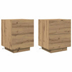 Armario de Noche 2 pcs Roble artesanal 45 x 40 x 55 cm
