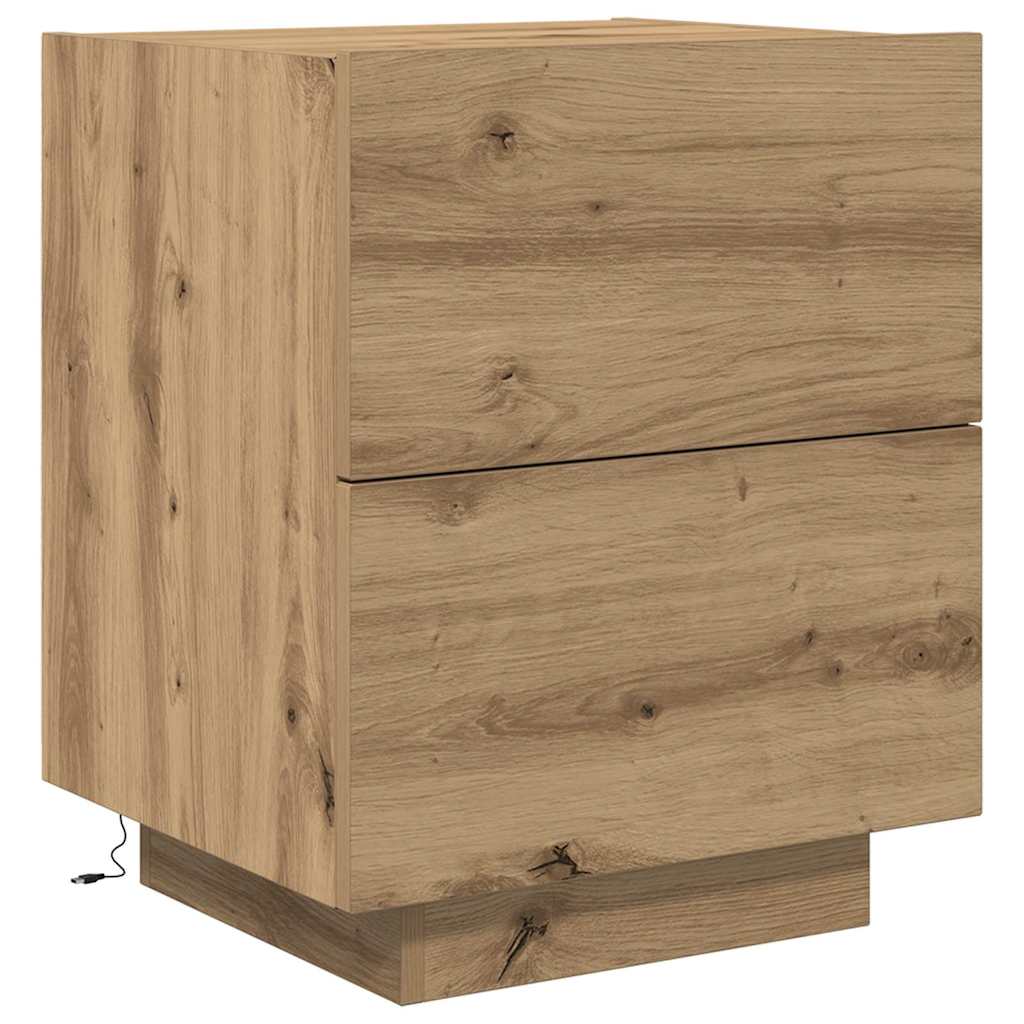 Armario de Noche 2 pcs Roble artesanal 45 x 40 x 55 cm