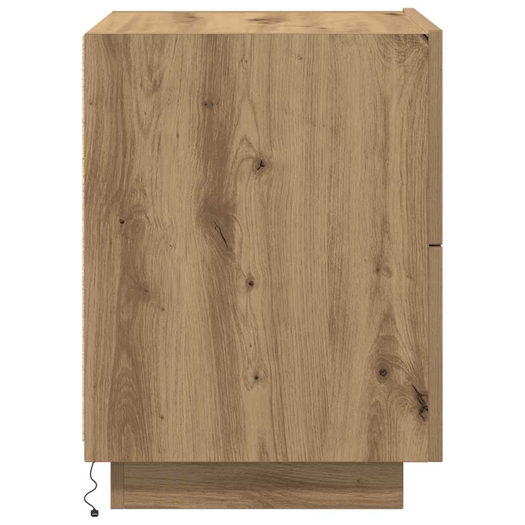 Armario de Noche 2 pcs Roble artesanal 45 x 40 x 55 cm