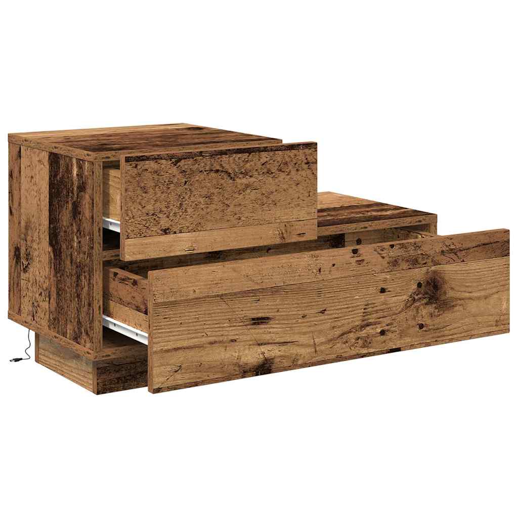 Armario de Noche con cajón Madera vieja 70 x 36 x 40,5 cm