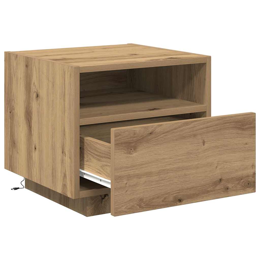 Armario de Noche 2 pcs Roble artesanal 40 x 39 x 37 cm