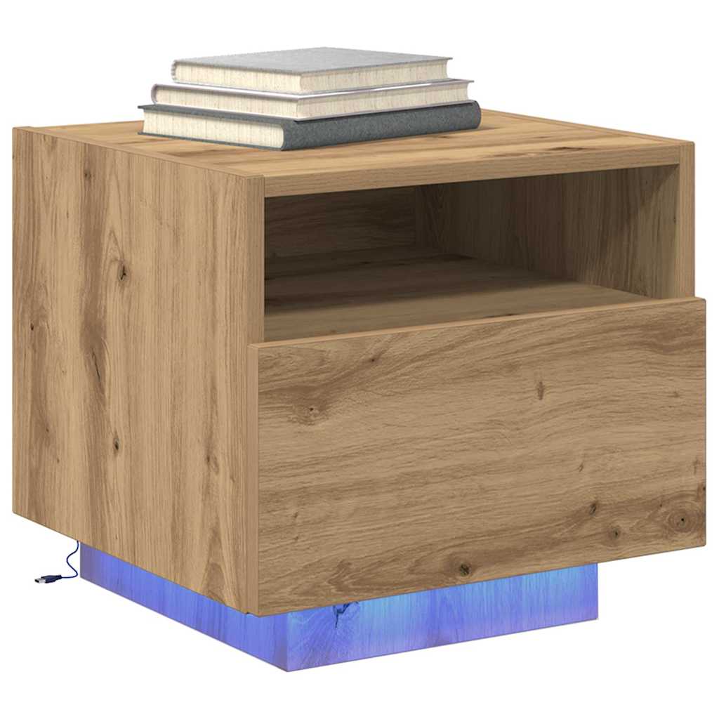 Armario de Noche 2 pcs Roble artesanal 40 x 39 x 37 cm