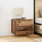 Armario de Noche con cajón 2 pcs Madera vieja 35 x 35 x 20 cm