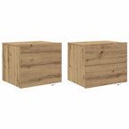 Armario de Noche 2 pcs Roble artesanal 50 x 39 x 41 cm