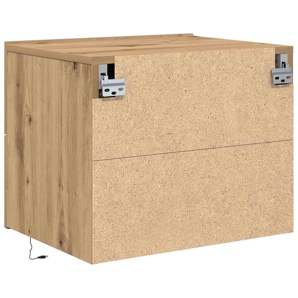 Armario de Noche 2 pcs Roble artesanal 50 x 39 x 41 cm