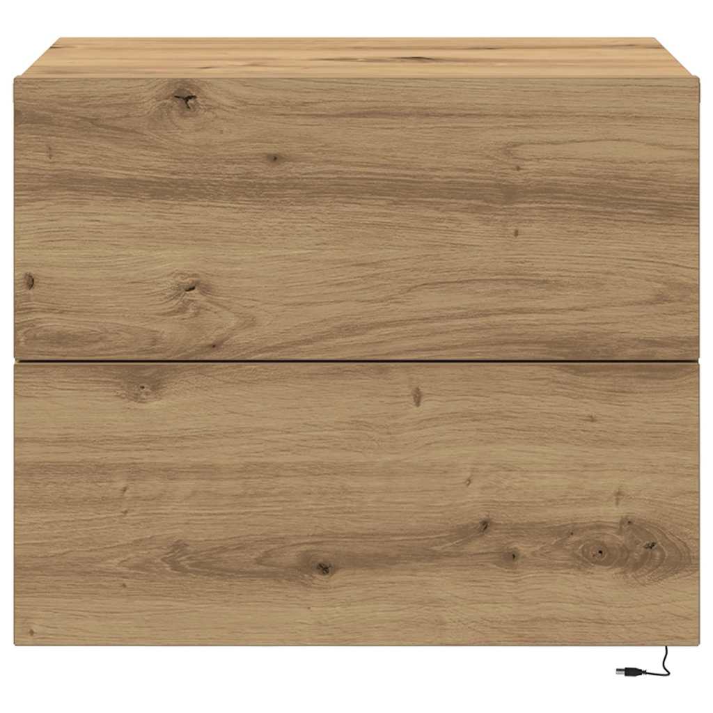 Armario de Noche 2 pcs Roble artesanal 50 x 39 x 41 cm