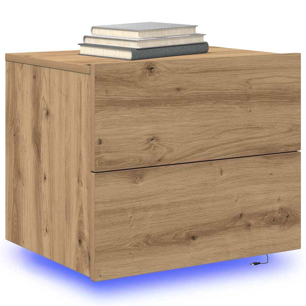 Armario de Noche 2 pcs Roble artesanal 50 x 39 x 41 cm