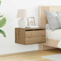 Mesita de noche de pared 2 pcs Roble artesanal 50 x 36 x 30 cm