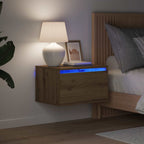 Mesita de noche de pared 2 pcs Roble artesanal 50 x 36 x 30 cm