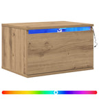 Mesita de noche de pared 2 pcs Roble artesanal 50 x 36 x 30 cm