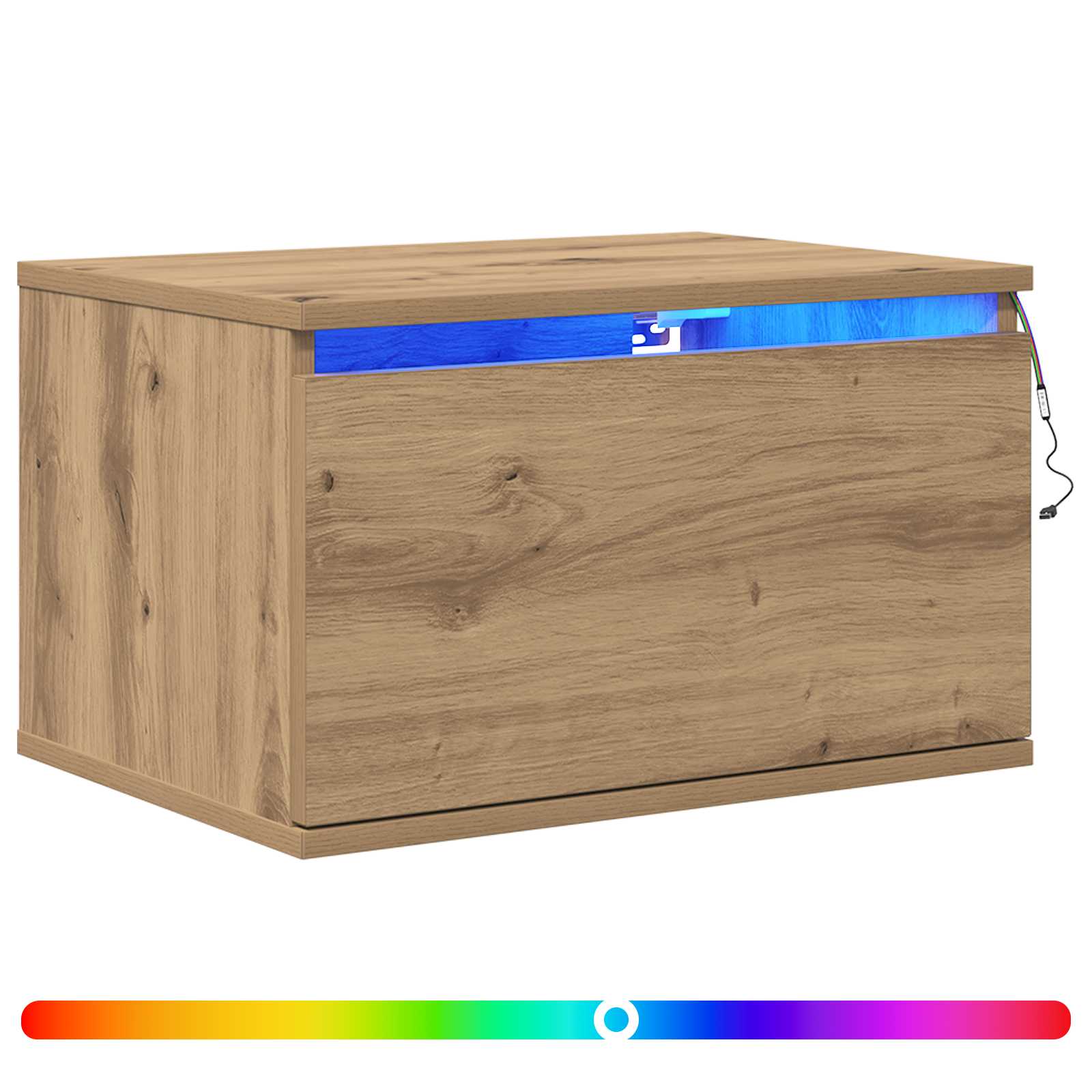 Mesita de noche de pared 2 pcs Roble artesanal 50 x 36 x 30 cm
