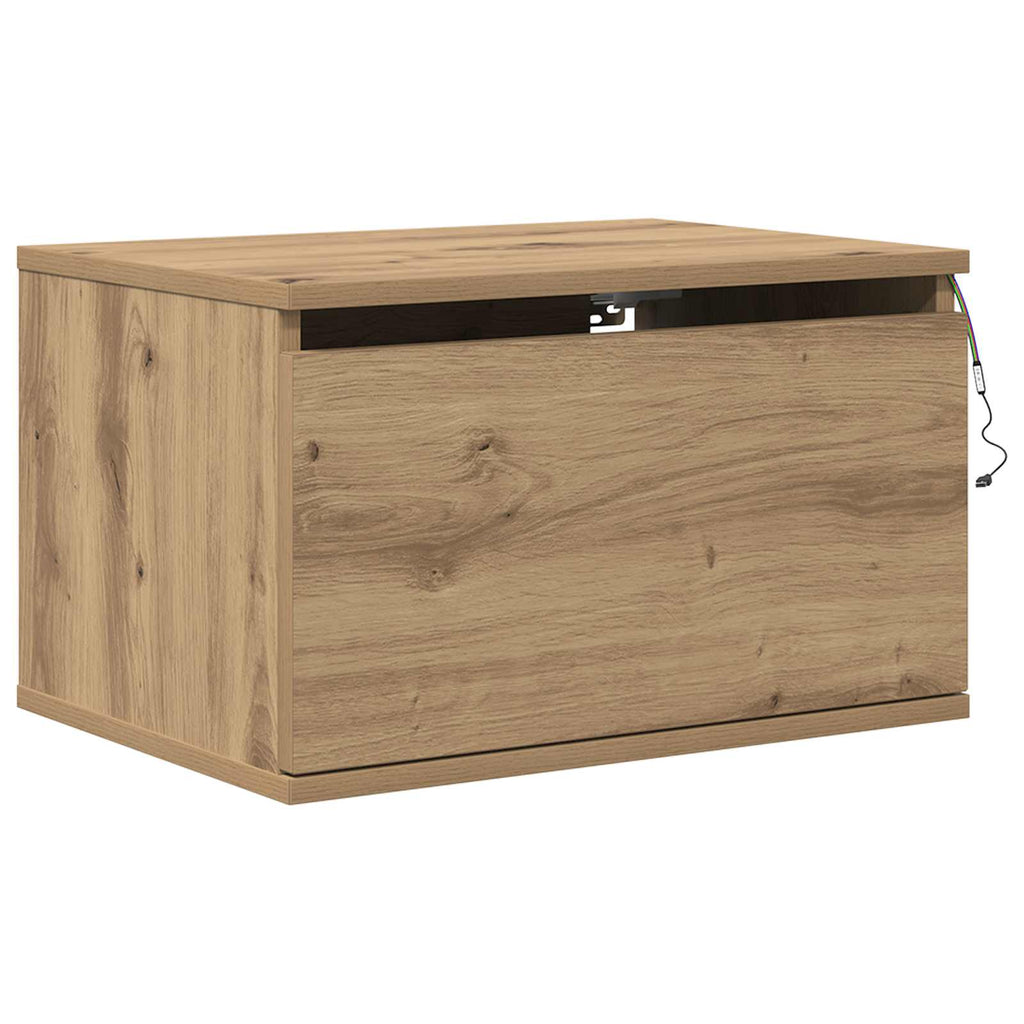 Mesita de noche de pared 2 pcs Roble artesanal 50 x 36 x 30 cm