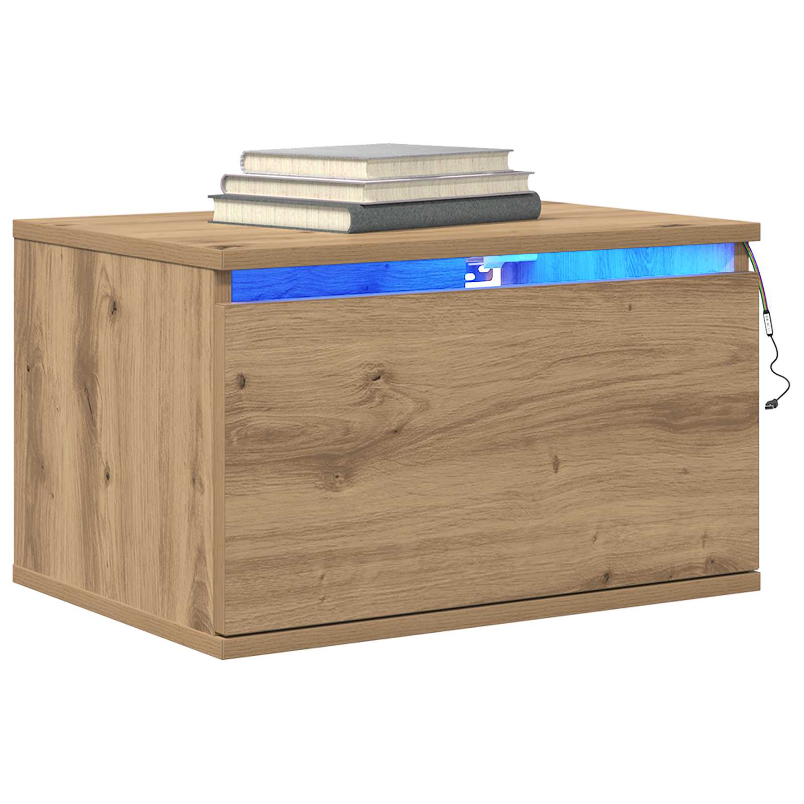 Mesita de noche de pared 2 pcs Roble artesanal 50 x 36 x 30 cm