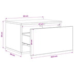 Mesita de noche de pared 2 pcs Roble artesanal 50 x 36 x 30 cm