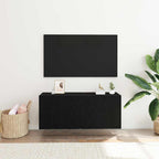 Conjunto de mueble de TV Roble Negro 100 x 30 x 41 cm