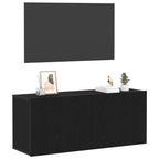Conjunto de mueble de TV Roble Negro 100 x 30 x 41 cm
