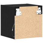 Gabinete de noche LED montado en la pared 2 pcs Negro