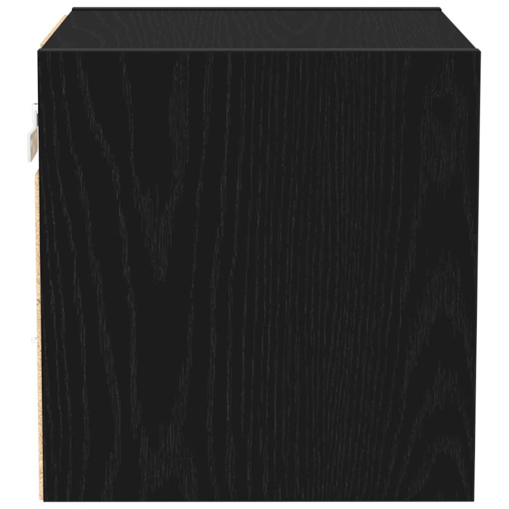 Gabinete de noche LED montado en la pared 2 pcs Negro