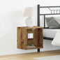 Estante flotante con luz LED 2 pcs Marrón 40 x 28,5 x 40 cm
