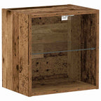 Estante flotante con luz LED 2 pcs Marrón 40 x 28,5 x 40 cm
