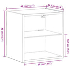 Estante flotante con luz LED 2 pcs Marrón 40 x 28,5 x 40 cm
