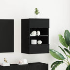 Conjunto de mueble de TV 2 pcs Negro 40 x 30 x 60,5 cm