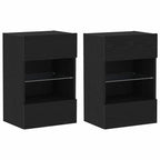 Conjunto de mueble de TV 2 pcs Negro 40 x 30 x 60,5 cm
