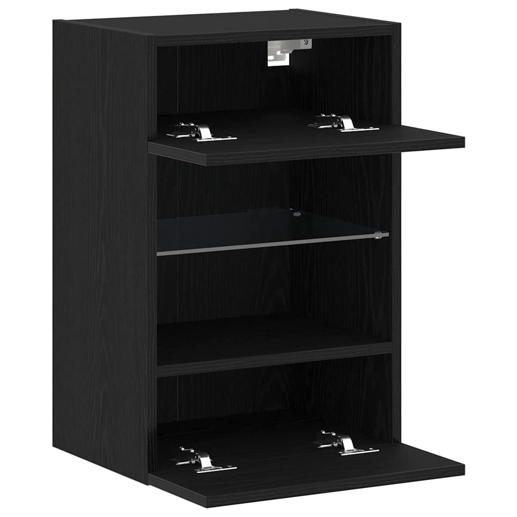 Conjunto de mueble de TV 2 pcs Negro 40 x 30 x 60,5 cm